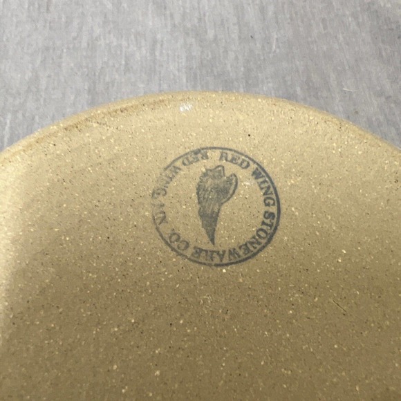 Vintage Red Wing Stoneware Small Bowl Crock Blue Rim 4" Tall 6" Farmhouse FS - Picture 8 of 10